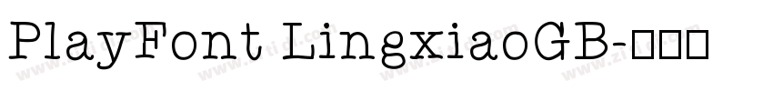 PlayFont LingxiaoGB字体转换